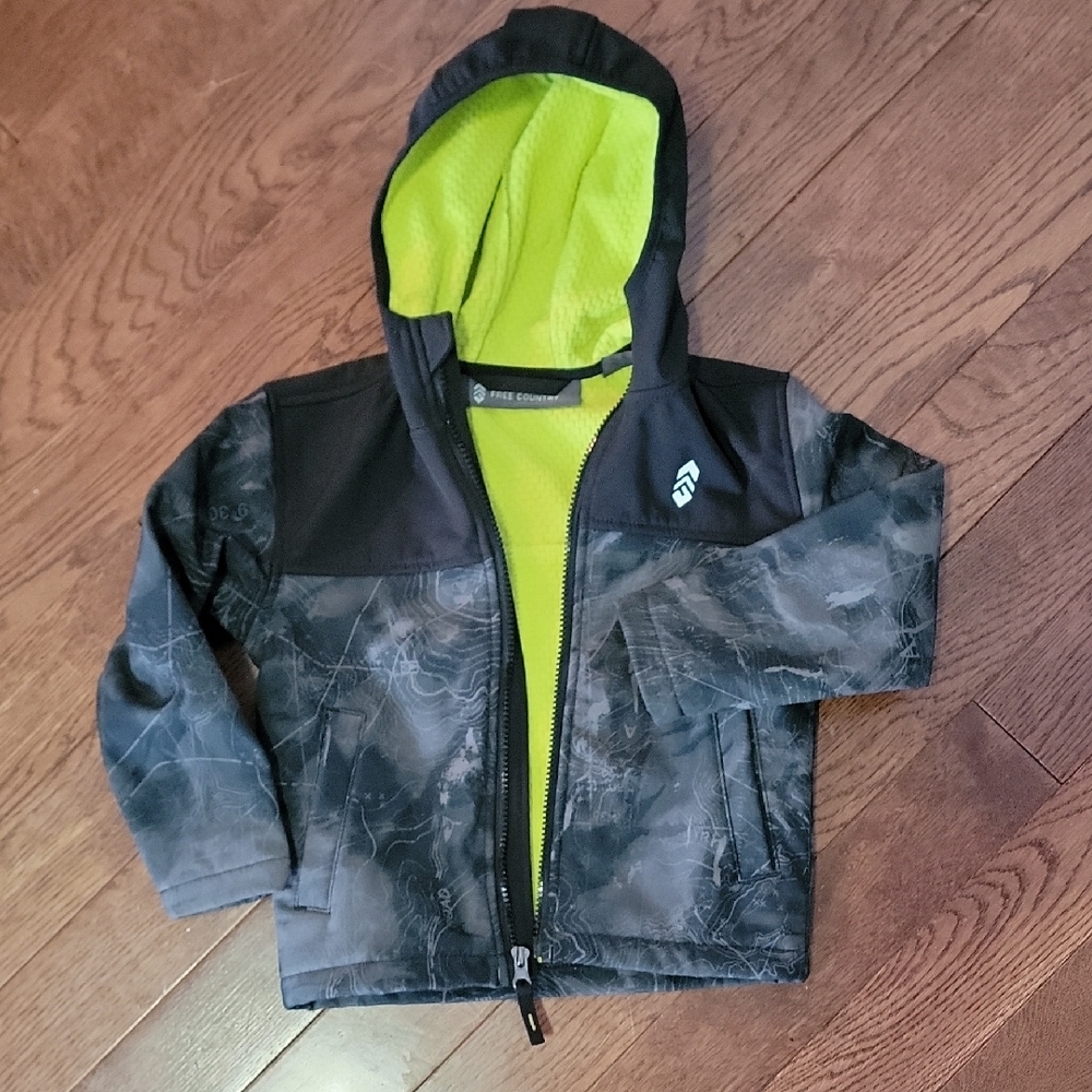 Free Country Neon Yellow Textured Jacket